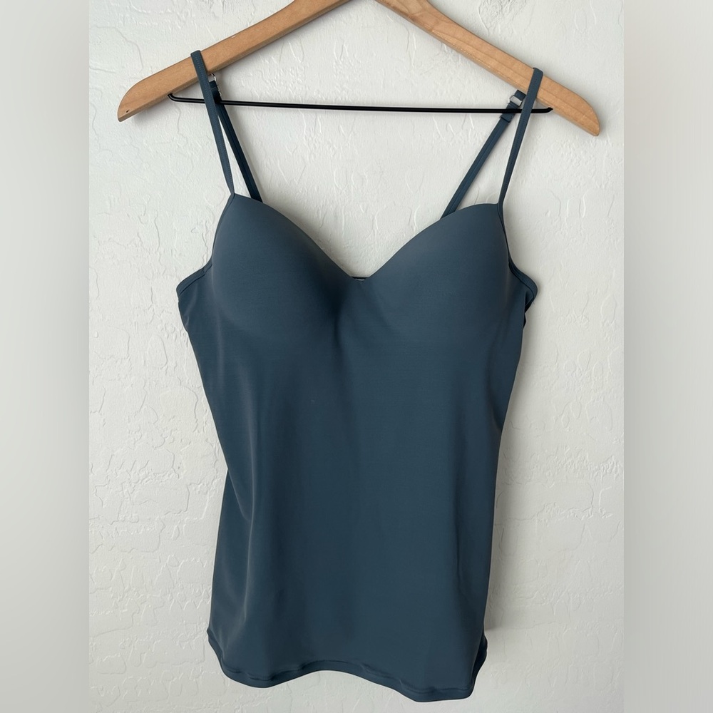 Hanro allure cami bra tank top blue grey 38A NWOT - Picture 3 of 9